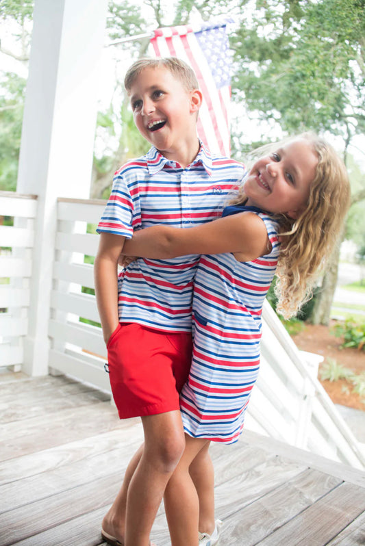 Red/White/Blue Stripe Dress