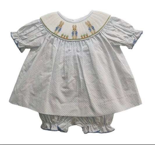 Peter Rabbit Smocked Bloomer Set